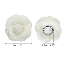 PATIKIL Camellia Flower Brooches Vintage Fabric Flower Brooches Handmade Flower Pins for Women Hat Dress Shirt Tie Corsage, Artificial wool