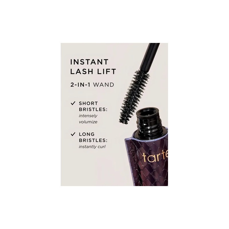 Máscara de Pestañas Tarte Lights, Camera, Lashes Negro para Volúmen