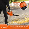 Cordless Leaf Blower,20V Handheld Electric Leaf Blowers with 2.0Ah Battery