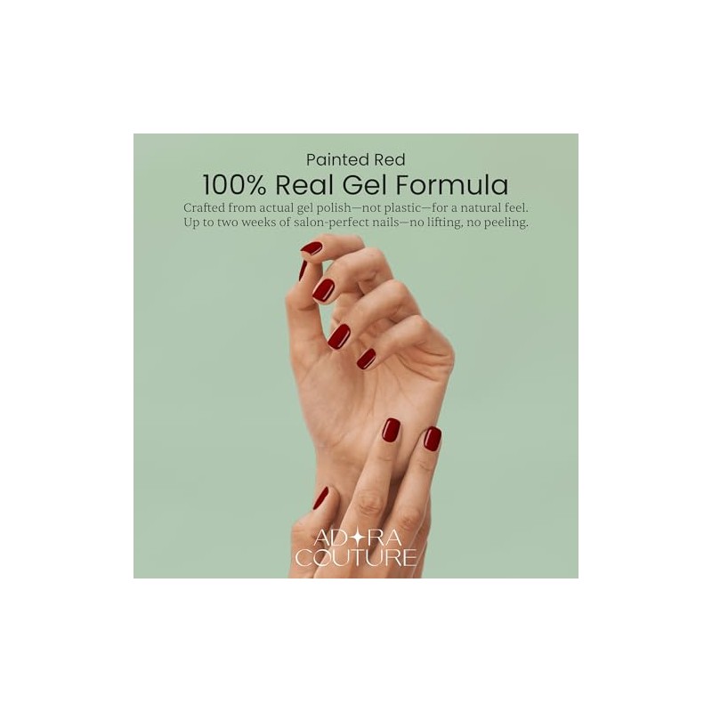 Adora Couture - Tiras de uñas de gel semicuradas con