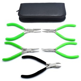 AAProTools 5 Pc Jewelers Pliers Set Jewelry Making Beading Wire Wrapping Hobby 5" PLIER KIT