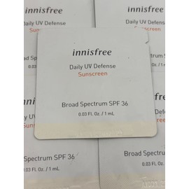 Innisfree LOT OF 36 INNISFREE DAILY UV DEFENSE SUNSCREEN BROAD SPECTRUM SPF 36 1ML*36=36ML