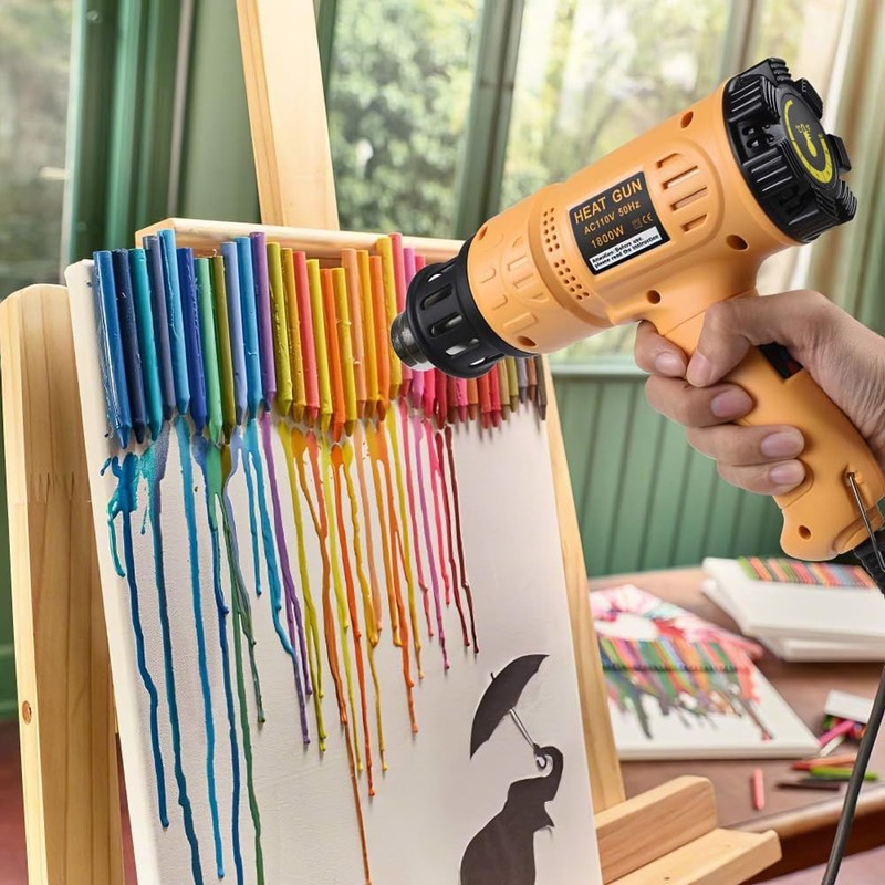 SEEKONE Heat Gun 1800W 122℉-1202℉（50℃- 650℃）Fast Heating Heavy Duty Hot