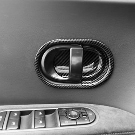 FUEISOF For Hyundai Ioniq 5 N Interior Door Handle Frame Cover Trim Protection 4 Pieces (Carbon Fibre)