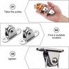 2 Pcs Metal Pulleys Block Steel Nickel Plated Adjustable Angle