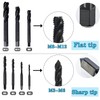 YUENTOEN 7 Pieces Spiral Flute Metric Taps Set, Nitriding Coated