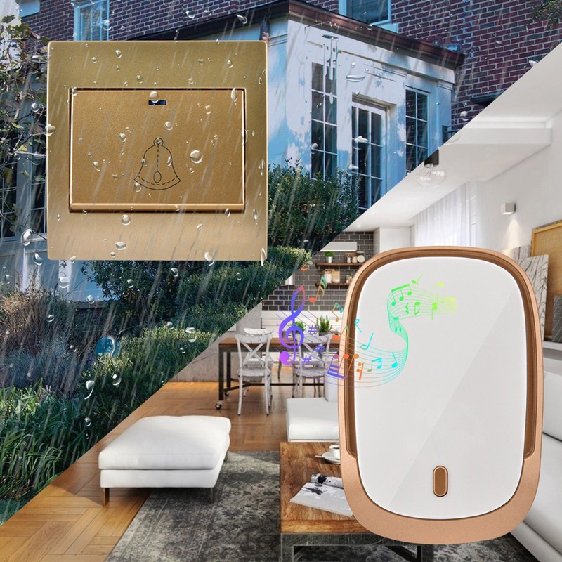 Smart Home Wireless Waterproof Doorbell Sick old Child Caller (#)