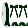 KINGLAKE 25mm Dark Green Velvet Ribbon for Gift Wrapping, 25