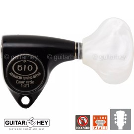 GOTOH NEW Gotoh SGV510Z-WL5 Tuners L3+R3 Guitar Tuning Keys 1:21 Ratio, 3x3 - BLACK