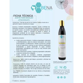 BENA Aceite Esencial Para Masajes Romero Lavanda Eucalipto Bena C