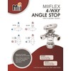 Dual Compression Outlet Angle Stop Valve, Plumbing Fitting, Quarter Turn,