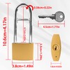 Lamondre Padlock, Heavy Duty Padlock Long Shackle Padlock with Keys,