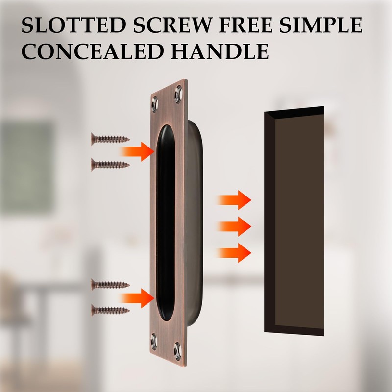 MSMXCS Bronze Brass Flush Mount Pull Handle – FB90 Rectangular