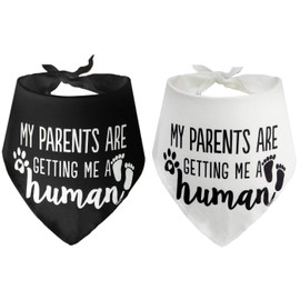 My Parents are Getting me a Human,2 Pack Gender Reveal Dog Bandana