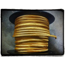 Gold  Parallel Rayon Covered Wire, Antique Style Cloth Lamp Cord, Vintage Lights