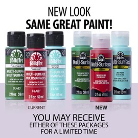 FolkArt Multi-Surface Satin Acrylic Paint, Steel Grey, Small