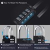 Combination Padlock, [3 Pack] Diyife 4 Digit Lock Combination, Padlock