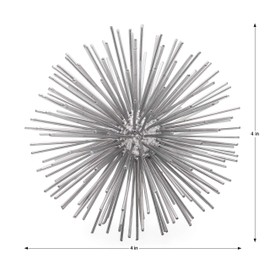 Torre & Tagus Spike Decor Sphere, Small, Silver