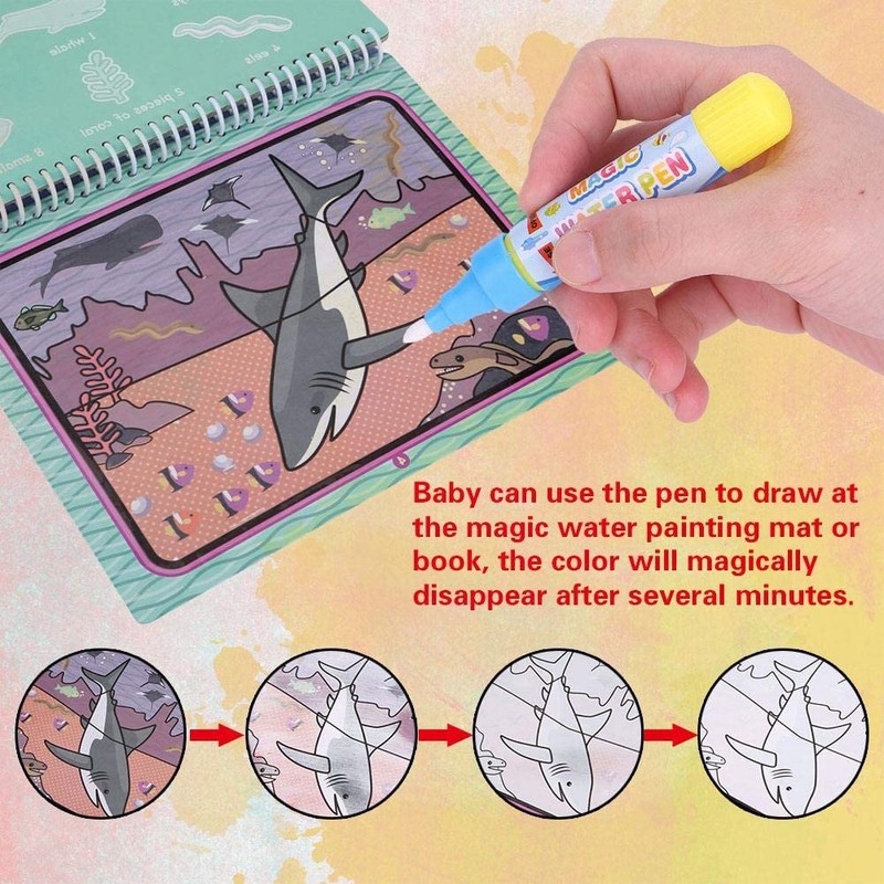 Fdit Baby Water Colouring Pens Drawing Pen Kids Magic Paint
