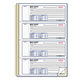 Rediform 8L810 Money Receipt Book 7 x 2 3/4 Carbonless Duplicate Twin Wire 300 Sets/Book