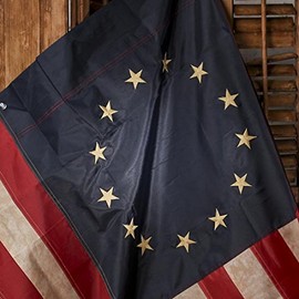 Primitive Betsy Ross 13 Star Flag by Factory Direct Craft for Patriotic Decorating and Americana Displays