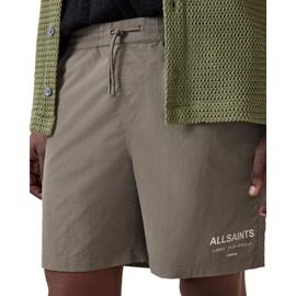 AllSaints Men's Standard Underground Swimshrt, Ash Khaki Green