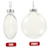 OFFSCH Pack of 10 Flat Christmas Baubles Christmas Decorations Transparent