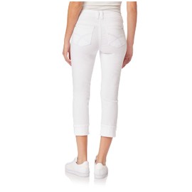 WallFlower Women's Size Luscious Curvy 23.5'' Crop Mid-Rise Insta Stretch Juniors (Standard, White, 22 Plus