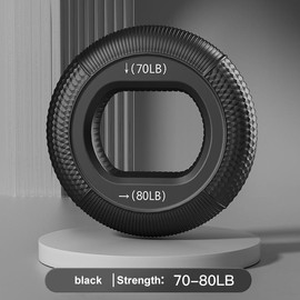 Silicone grip male grip ball wrist strength arm muscle training five finger strength rehabilitation grip circle exercise hand strength equipment - Color: black