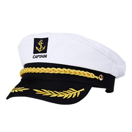 Sailor Captain Cap Adjustable Yacht Captains Hat Sailors Sea Cap Captain Adult Sailor Cosplay Costume Accessory