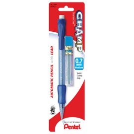 Pentel Champ Starter Set Automatic Pencil with Lead, (0.7mm), Assorted Barrel Colors, Color May Vary, 1 Pack (ACE7BP)