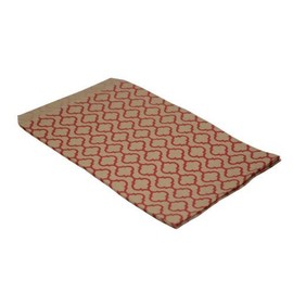 200 Qty 6" x 9" Decorative Flat Paper Gift Bags - Red Trellis Pattern on Brown Kraft Bags - for Sales/Treats/Parties Cookies/Gifts - N'icePackaging
