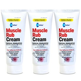 (3 Pack) Globe Ultra Strength Greaseless Muscle Rub Cream (3 oz). Compare to The Active Ingredients of Greaseless Bengay, 10% Menthol & 15% Methyl Salicylate (3 Pack)