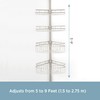 Kenney KN61519 Adjustable Height (5'-9') Spring Tension Metal Corner Pole