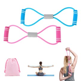 atnayo Figure 8 Resistance Band,Resistance Bands with Handle,Exercising Arms Chest Shoulders Trainer