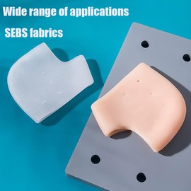 4 Silikon Fersenpolster, Atmungsaktive Ferseneinlagen, Fersenschutz für Schuhe, Fersenpolster zur Linderung von Fersenschmerzen, trockene Risse, weiß/farbig