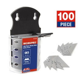 WORKPRO Utility Knife Blades w/Dispenser 50PK/100PK/200 - 100 PACK