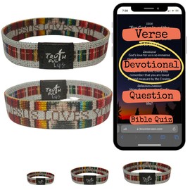 Truthful Lips Daily Devotional Bracelets (Jesus Loves You 1pk, Medium (7in))
