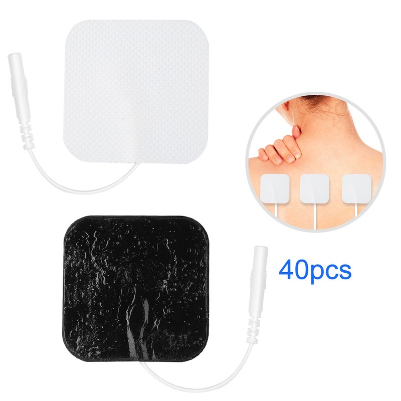 40Pcs Reusable Self adhesive Health Care Massager Electrode Replacement Pads