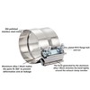 2PCS Lap Joint Band Clamps,Exhaust Muffler Clamp, Exhaust Pipe Clamps