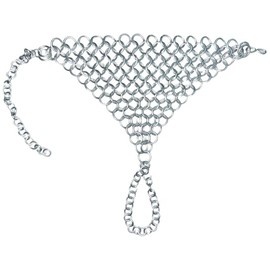 WAIZ Silver Chain Maille Bracelet Chainmail Handflower Aluminium Jewellery For Women