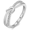 GEJ-Tech Women's Knot Ring, Silver Ring, One Size Fits Most