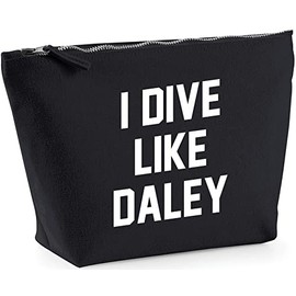 Hippowarehouse I Dive Like Daley printed make up cosmetic wash bag 18x19x9cm
