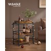 VASAGLE Kitchen Serving Cart with Removable Tray, 3-Tier Kitchen Utility