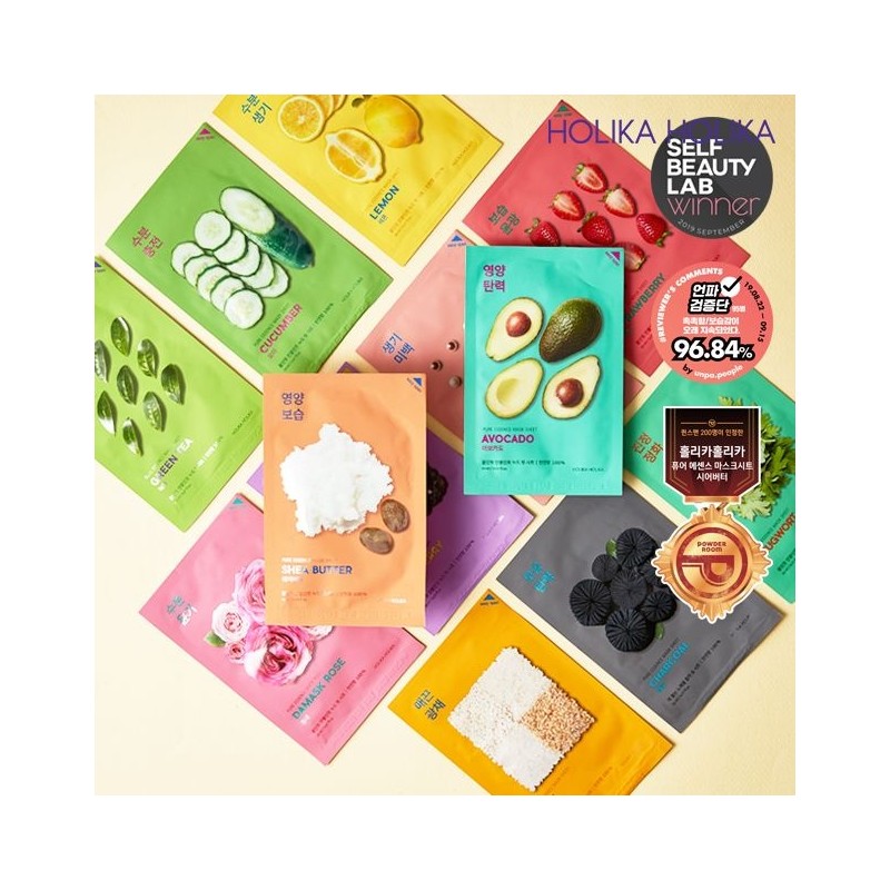 Holika Holika [20 sheets] Pure Essence Mask Sheet Cucumber /