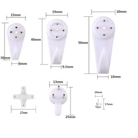 43 Pcs Ganchos de Pared Ganchos Invisibles para Colgar en La Pared de Uñas Ganchos de Pared Sin Marcas Traceless Photo Hook para Cuadros Colgadores de Marcos de Fotos Ganchos de Plástico de Pared Dura