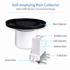 ECOWITT WH40 Wireless Self-Emptying Rain Collector Rainfall Sensor - Accessory Only, Can Not Be Used Alone