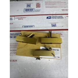 Brand May Vary 3 piece Micro Mini Brass Hand Plane Set Wood Finish Planer