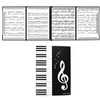 Samcos Sheet Music File, A4 Size, Non-Reflective, 4 Sides, Holds