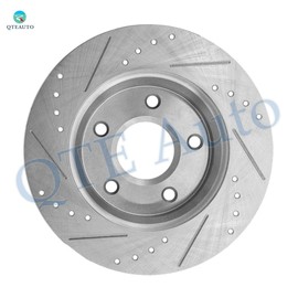 PM Auto Set of 4 Front 302mm-Rear 328mm Drilled Slotted Brake Disc Rotors Replacement For 2012 2015 2016 Dodge Grand Caravan